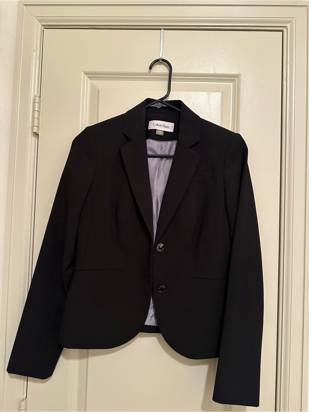 Calvin Klein Black Women's Tailored Two-Button Blazer
